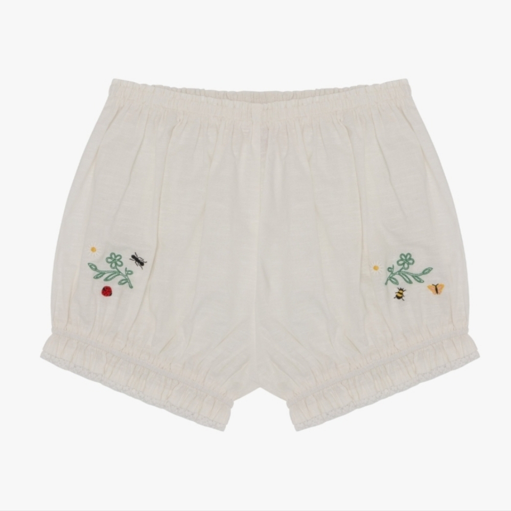 Lisa Says Gah Franny Embroidered White Linen Bloomers size Medium NWT